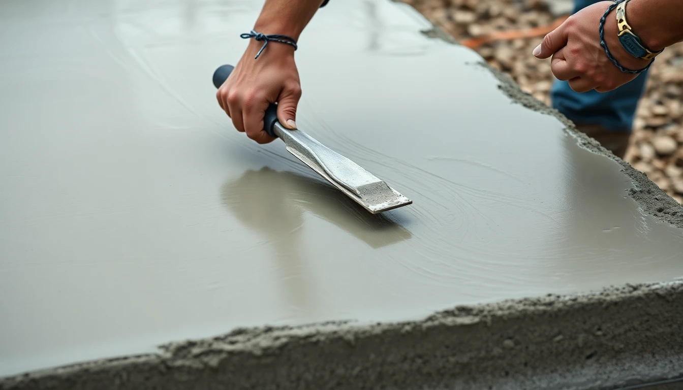 Obra de construcción con concreto